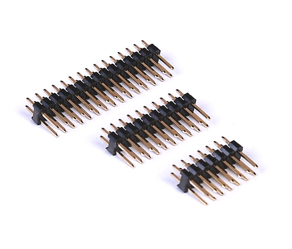 2.54mm排针 180度 双排单塑